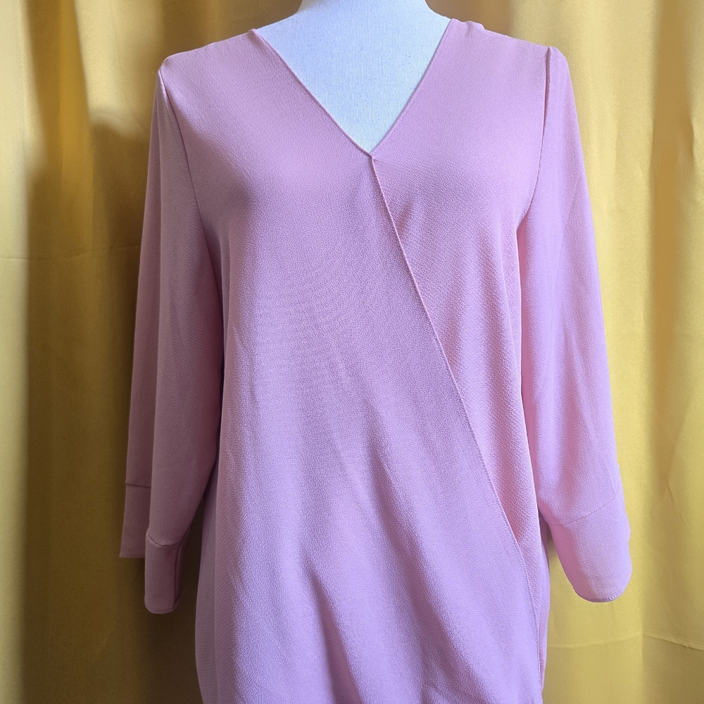 New Directions Pink V-Neck Top